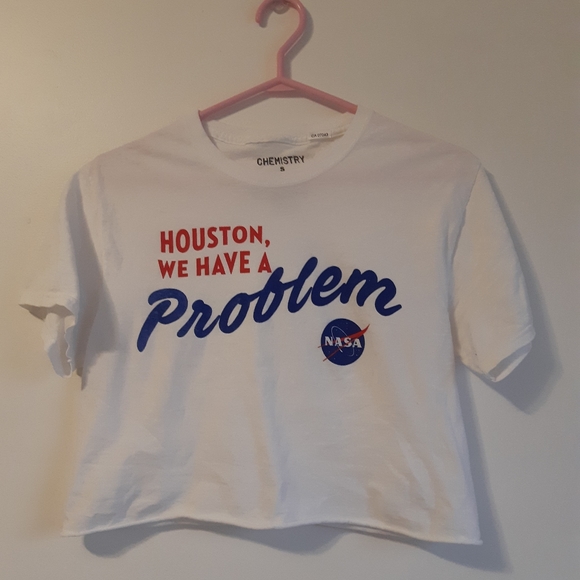 White NASA Crop Top - Picture 1 of 1